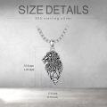 wholesale 925 Sterling Silver Lion Head Celtic Knot Pendant Necklace for Men-0-3