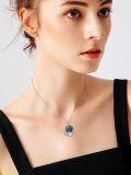 wholesale 925 Sterling Silver Abalone Shell Triple Moon Goddess Pendant Necklace for Women-0-3