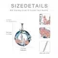 TOUPOP Sterling Silver Rose Flower Pendant Necklace For Daughter-0-2