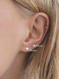 wholesale 925 Sterling Silver 4mm Round Simulated Opal Screw-Back Stud Earrings for Women-0-1