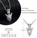 wholesale 925 Sterling Silver Viking Triangle Arrowhead Pendant Necklace for Men-0-5