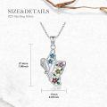 wholesale 925 Sterling Silver Multicolor Enamel Floral Butterfly Pendant Necklace for Women-0-4