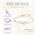 wholesale 925 Sterling Silver Heart & Infinity Charm Bracelet - Adjustable Gift for Her-0-4