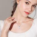 wholesale 925 Sterling Silver Heart-Shaped Chain with White Freshwater Pearl Pendant Necklace-0-1