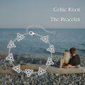 wholesale 925 Sterling Silver Celtic Knot Bracelet with White Topaz, Trinity Knot Design for Women, Adjustable Irish Jewelry Gift for Love & Protection-0-5
