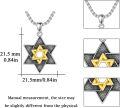 wholesale 925 Sterling Silver Star of David Pendant Gold Plated Chain Jewish s for Women-0-3