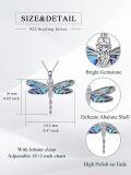 wholesale 925 Sterling Silver Abalone Shell Inlay Dragonfly Pendant Necklace for Women-0-4