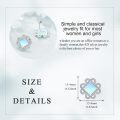 wholesale 925 Sterling Silver Square Blue Stone Celtic Knot Stud Earrings Irish s for Women-0-2