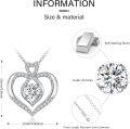 wholesale 925 Sterling Silver CZ Infinity Heart Pendant Necklace for Women-0-3