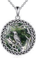 wholesale 925 Sterling Silver Raven Pendant Necklace Gothic Nature Jewelry for Women-0-0