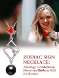 TOUPOP Sterling Silver Black Freshwater Pearl Constellation Necklace-0-2