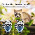 wholesale 925 Sterling Silver Crystal Raccoon Heart Studs for Sensitive Ears-0-5