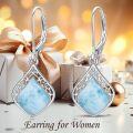 wholesale 925 Sterling Silver Teardrop White Opal Dangle Earrings for Women-0-44