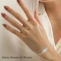 wholesale Sterling Silver Birthstone Dainty Infinity Bracelet for Women-0-1