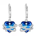 TOUPOP Sterling Silver Crystal Heart Earrings Gift for Women Mother Christmas-0-0