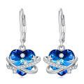 TOUPOP Sterling Silver Crystal Heart Earrings Gift for Women Mother Christmas-0-0