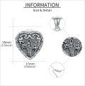 wholesale 925 Sterling Silver Heart-Shaped Photo Locket Pendant Necklace - Christmas Gifts for Women-0-3