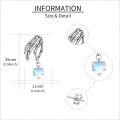 wholesale Sterling Silver Skull Skeleton Hand Drop Earrings Gothic Christmas Jewelry Gifts for Women-0-9