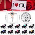 wholesale 18K White Gold Plated Silver & Moissanite 100 Languages I Love You Projection Infinity Cross Necklace with Rose Gift Box-0-4