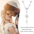 wholesale 925 Sterling Silver Mother-of-Pearl Butterfly Pendant Lariat Necklace w/ Cultured Freshwater Pearl & Cubic Zirconia - 34 Chain Length-0-6
