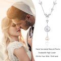 wholesale 925 Sterling Silver Mother-of-Pearl Butterfly Pendant Lariat Necklace w/ Cultured Freshwater Pearl & Cubic Zirconia - 34 Chain Length-0-6