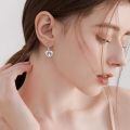 wholesale 925 Sterling Silver Platinum Plated Angel Wings Heart Moonstone Drop Earrings-0-1