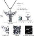 wholesale 925 Sterling Silver Angel of Death Cremation Urn Pendant Keepsake Memorial Ashes Holder for Men Women Catholic s 24 Chain Included -0-1