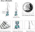wholesale 925 Sterling Silver Violin Shape Abalone Shell Inlay Leverback Dangle Drop Earrings for Women-0-2