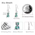 wholesale 925 Sterling Silver Violin Shape Abalone Shell Inlay Leverback Dangle Drop Earrings Wholesale for Women-0-2