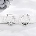wholesale 925 Sterling Silver Crab Hoop Earrings with Black CZ Eyes - Unique Sea Life Jewelry for Women-0-3