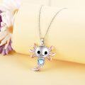 wholesale 925 Sterling Silver Crab Pendant with Heart-Shaped Stone Necklace s for Women-0-2