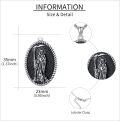 wholesale 925 Sterling Silver Religious Pendant Santa Muerte & Saint PÃ¨regrine Charm Necklace for Women and Men-0-4