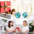 wholesale 14K Gold & Turquoise Dangling Earrings, Minimalist Elegant Gift for Women-0-4