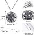 wholesale 925 Sterling Silver Celtic Knot Evil Eye Protection Necklace with Black Devil's Eye Pendant and   for Women-0-3