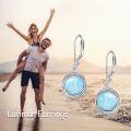 wholesale Sterling Silver Lapis Turquoise Larimar Opal Black Pearl Dangle Earrings-0-31