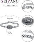 wholesale 925 Sterling Silver &  Virgin Mary Guadalupe Bracelet for Men & Women, Hypoallergenic Religious Jewelry Gift-0-1