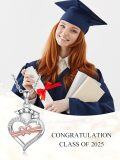 wholesale 925 Sterling Silver 2025 Graduation Heart Pendant Necklace with Diploma and Cap Charm for Women Daughter Granddaughter Friend Gifts-0-5