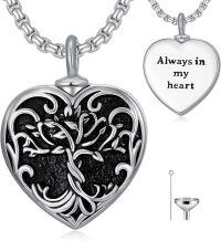 wholesale TOUPOP Tree Of Life Urn Necklace For Ashes 925 Sterling Silver Heart Cremation Jewelry For Ashes Heart Family Tree Keepsake Necklace For Ashes Memorial Gifts For Women Men -undefined
