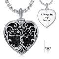 TOUPOP Sterling Silver Tree Of Life Urn Necklace For Ashes Keepsake Memorial Jewelry-0-0