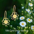 wholesale 14K Gold Daisy Flower Drop Earrings for Women Gift Ideas-0-4