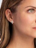 wholesale White Gold Plated 925 Sterling Silver Cubic Zirconia Cross Stud Earrings for Women-0-4