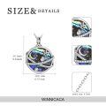 wholesale 925 Sterling Silver Abalone Shell Cremation Urn Necklace for Ashes Nature Lovers s Memorial Keepsake Pendant for Women-0-3