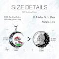 wholesale 925 Sterling Silver Mushroom and Crescent Moon Pendant Necklace for Women Girls-0-4