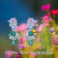 wholesale 925 Sterling Silver Multicolor Crystal Cluster Drop Earrings-0-3