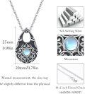 wholesale 925 Sterling Silver Moonstone & Opal Teardrop Cremation Keepsake Jewelry Pendant Necklace for Ashes-0-5