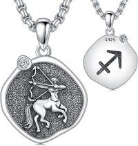 wholesale Sterling Silver Zodiac Constellation Necklace Astrology Pendant-11-Sagittarius Necklace