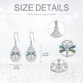 wholesale 925 Sterling Silver Teardrop Dragonfly Inlay Abalone Shell Drop Earrings s for Women-0-5