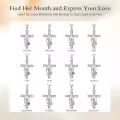 TOUPOP Sterling Silver Birthstone Cross Stethoscope Nursing Necklace Pendant-0-1