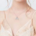 wholesale Sterling Silver & Opal Celtic Claddagh Trinity Knot Necklace - 20mm Pendant, 18+2 Chain, High Polish, 925 Stamped, Hypoallergenic Gift for Women-0-1