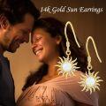 wholesale 14K Gold Opal Sun Drop Earrings - Christmas Gifts for Her-0-4